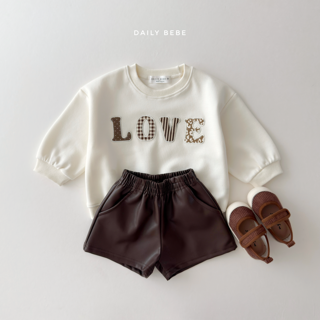 韓國童裝 26秋| DD21 Love Patch Sweatshirt 衛衣