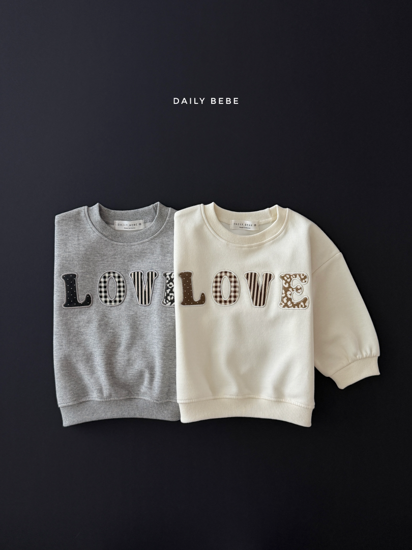 韓國童裝 26秋| DD21 Love Patch Sweatshirt 衛衣
