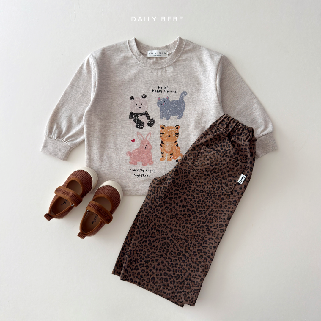 韓國童裝 26秋| DD45 Leopard Pants 長褲