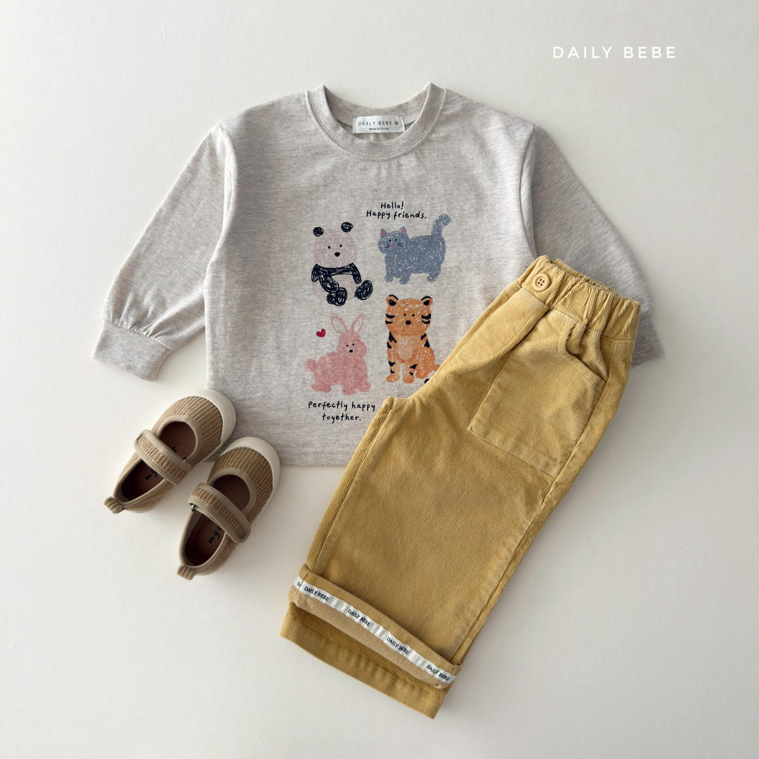 韓國童裝 26秋| DD46 Corduroy Wide Pants 長褲