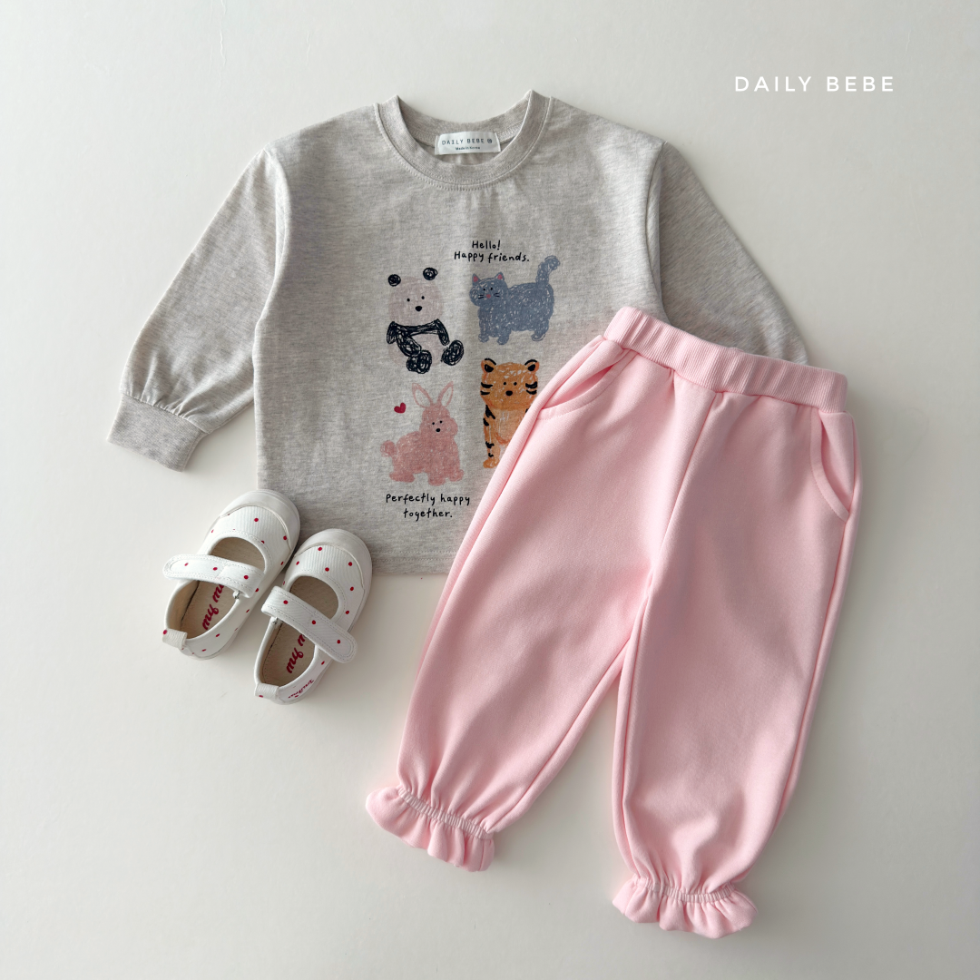 韓國童裝 26秋| DD37 Frill Jogger Pants 長褲