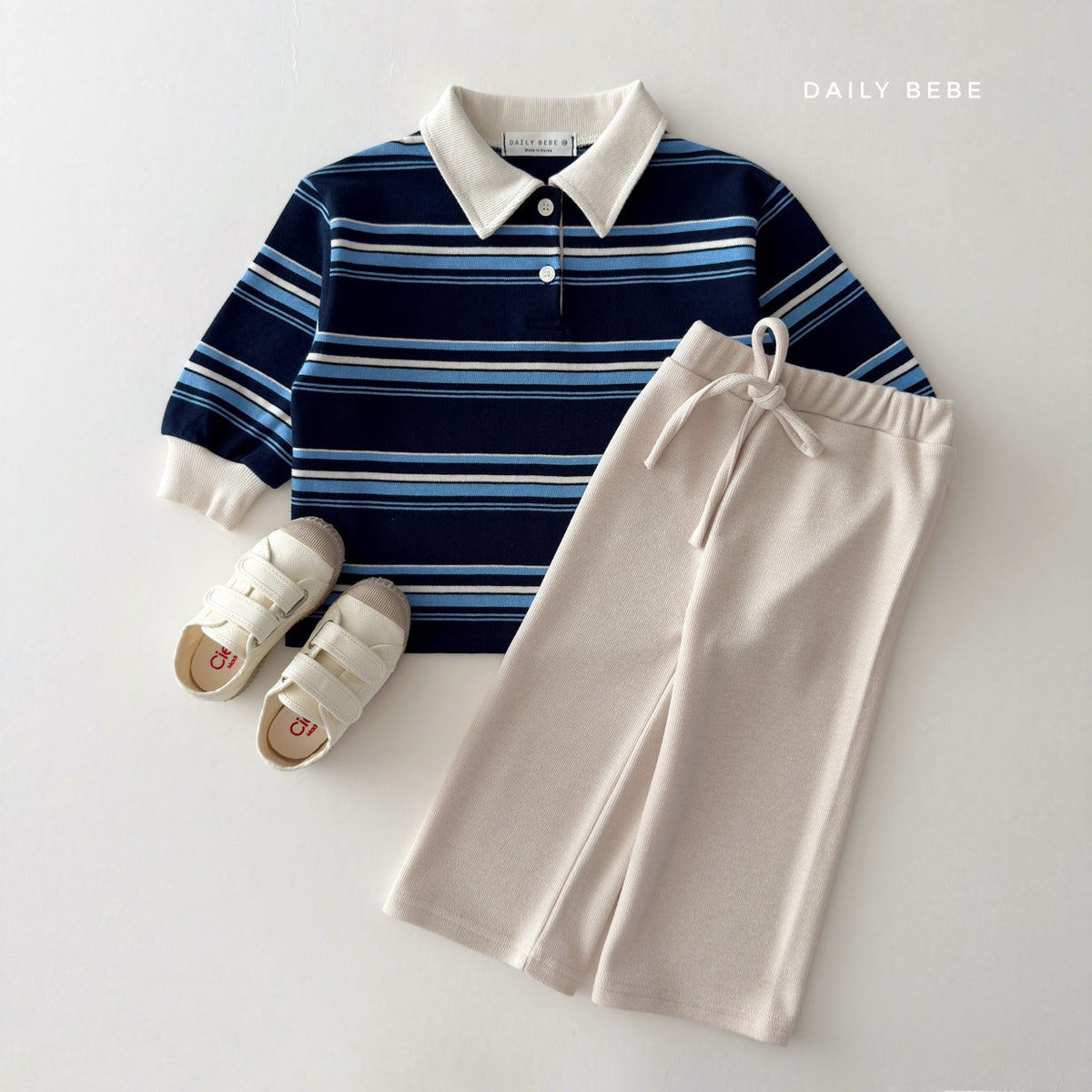 韓國童裝 26秋| DD34 Chestnut Collar Tee 上衣