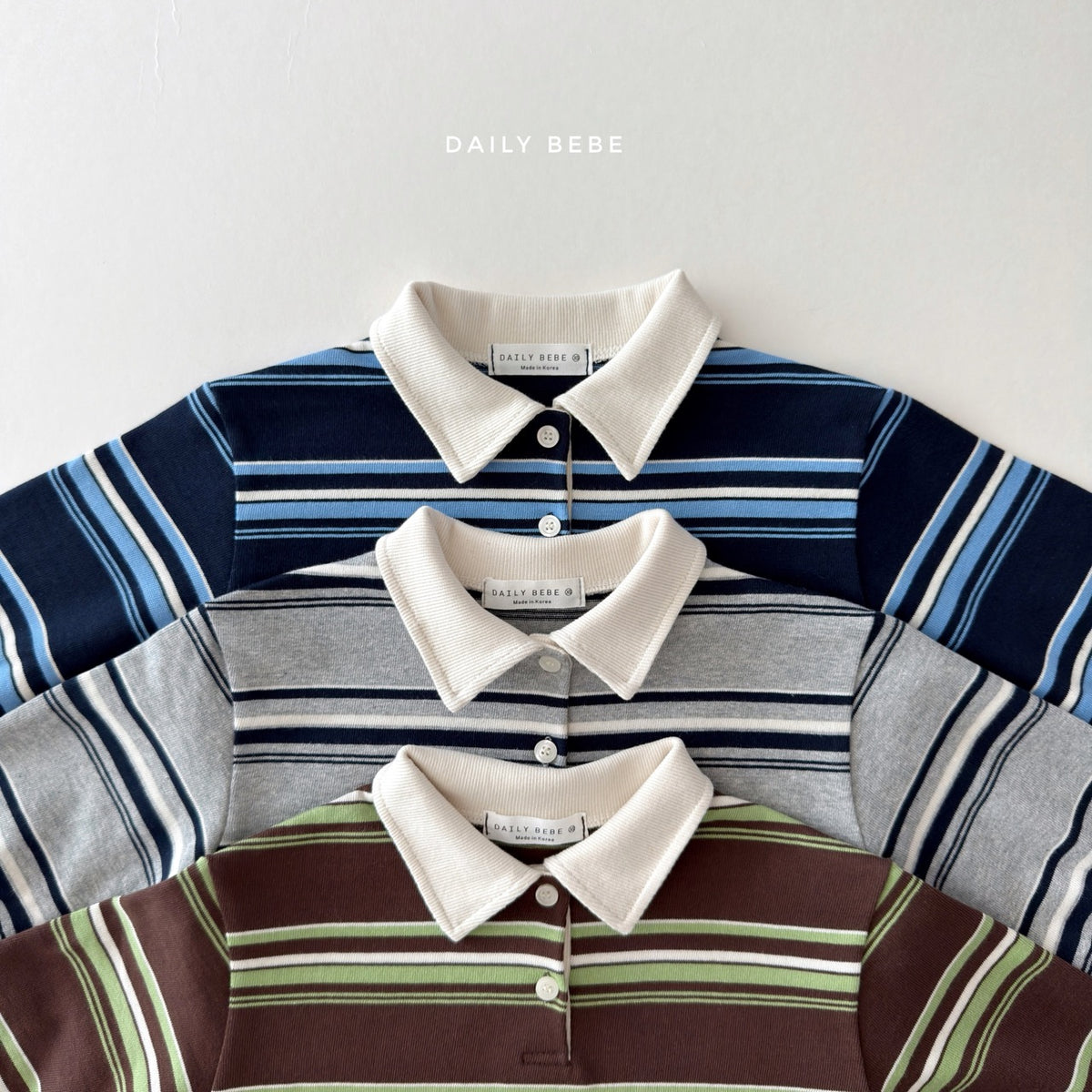 韓國童裝 26秋| DD34 Chestnut Collar Tee 上衣