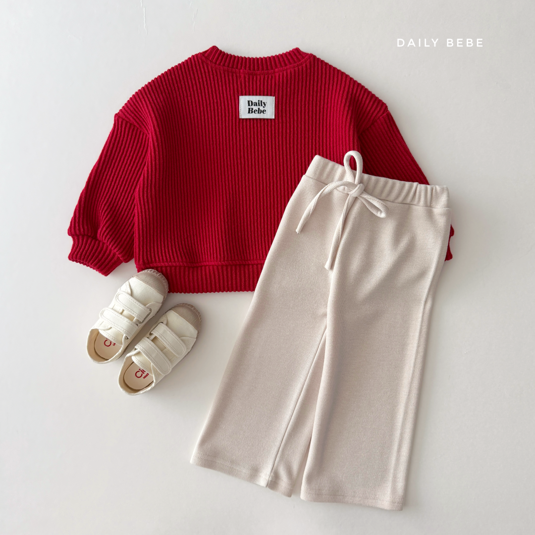 韓國童裝 26秋| DD36 Knit Wide Pants 長褲