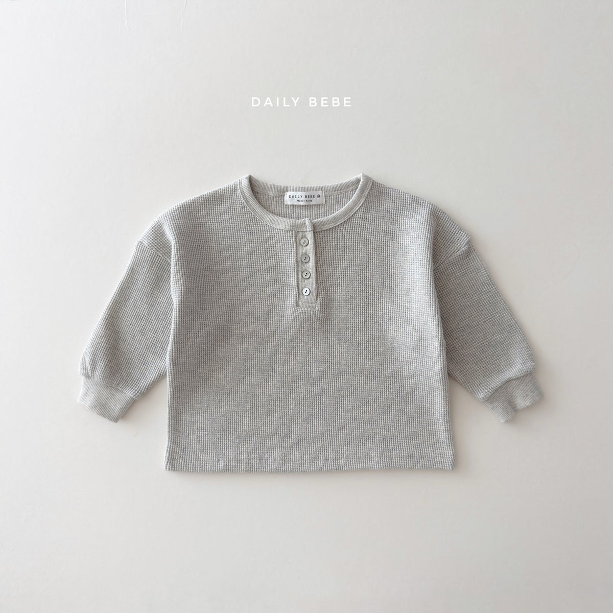 韓國童裝 26秋| DD32 Waffle Henley Tee 上衣
