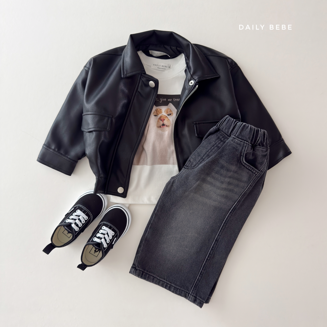 韓國童裝 26秋| DD09 Leather Jacket 外套