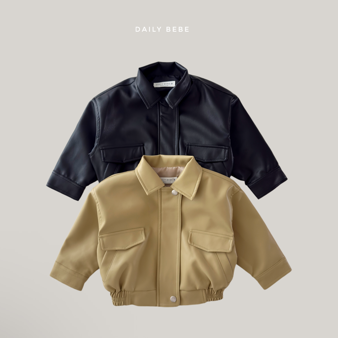韓國童裝 26秋| DD09 Leather Jacket 外套