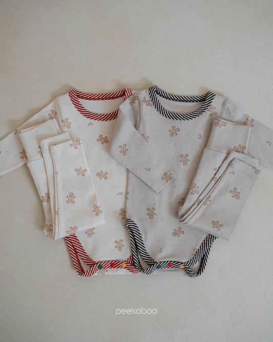 PEEKABOO 韓國正品 | PP24403 GINGERBREAD SUIT SET (6M/12M/18M) - FLO | FLOWERKKOCH 