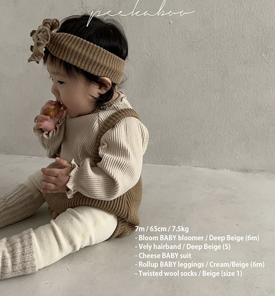 PEEKABOO 韓國正品 | PP24425 ROLLUP LEGGINGS (6M/12M) - FLO | FLOWERKKOCH 