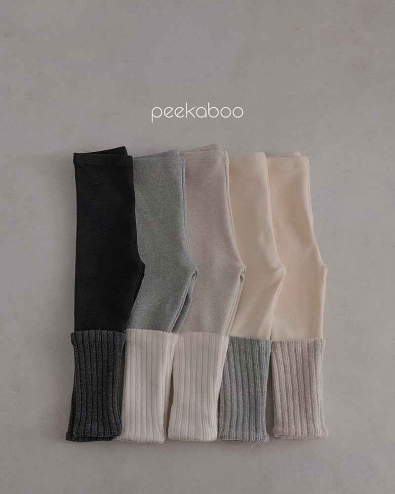 PEEKABOO 韓國正品 | PP24426 ROLLUP LEGGINGS (XS-JL) - FLO | FLOWERKKOCH 