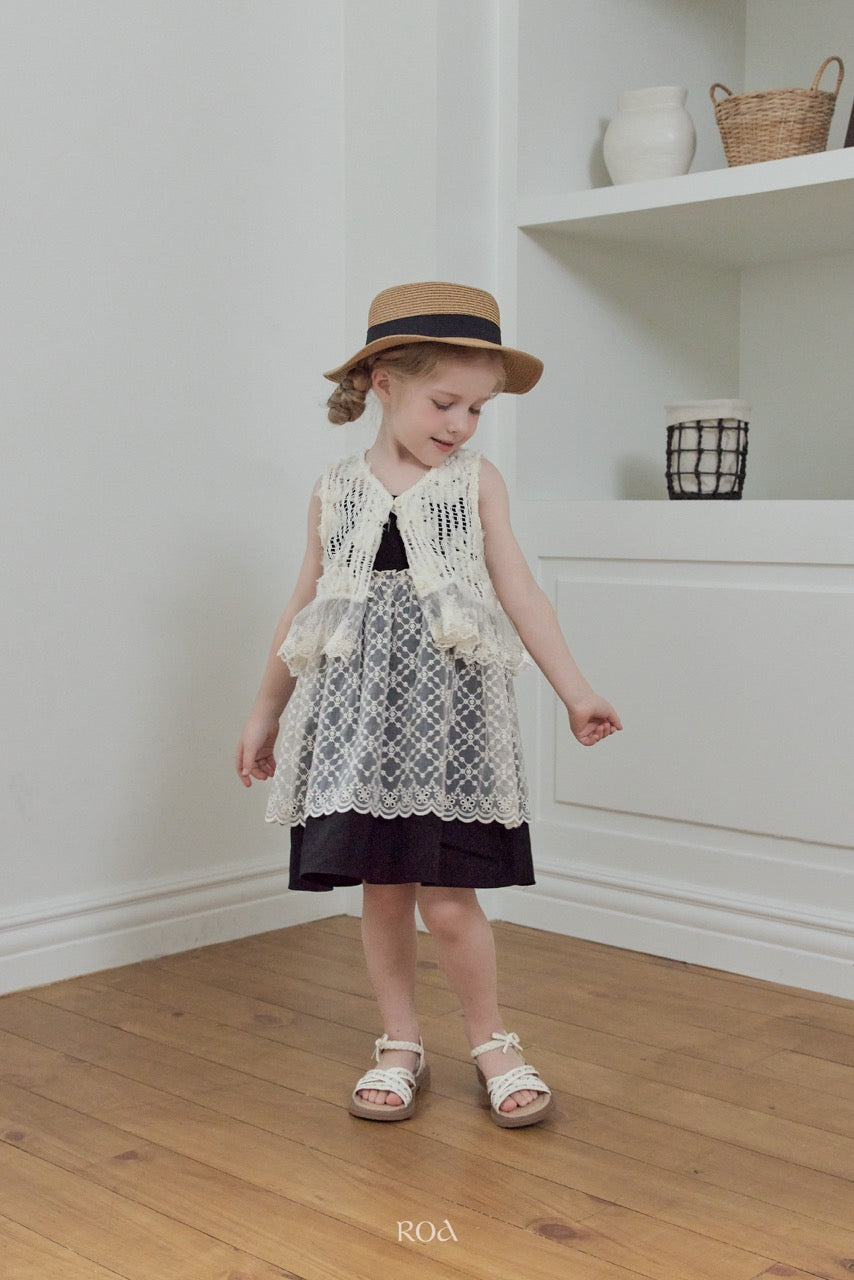 韓國童裝 26夏| RO21 Pure Lace Vest (90-120cm)