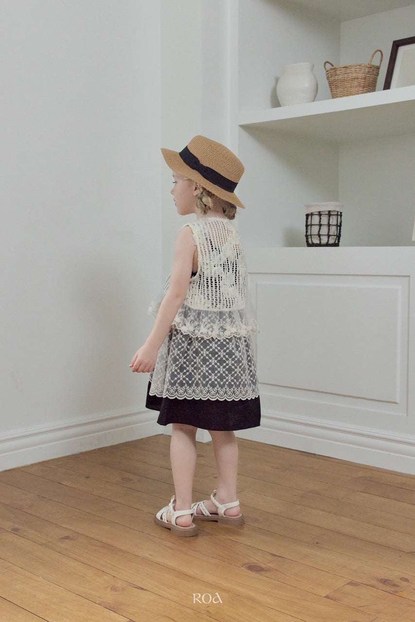 韓國童裝 26夏| RO21 Pure Lace Vest (90-120cm)