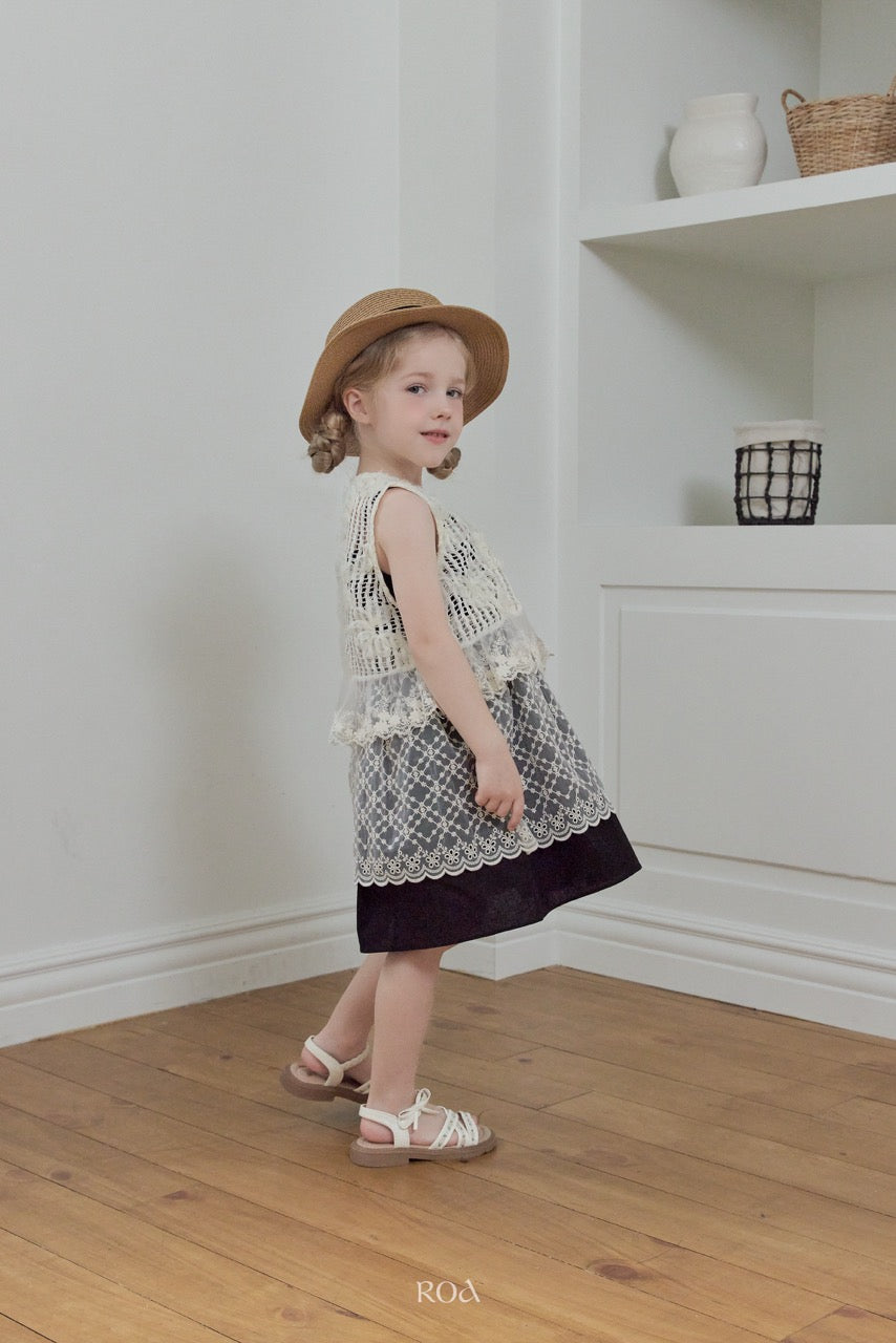 韓國童裝 26夏| RO21 Pure Lace Vest (90-120cm)