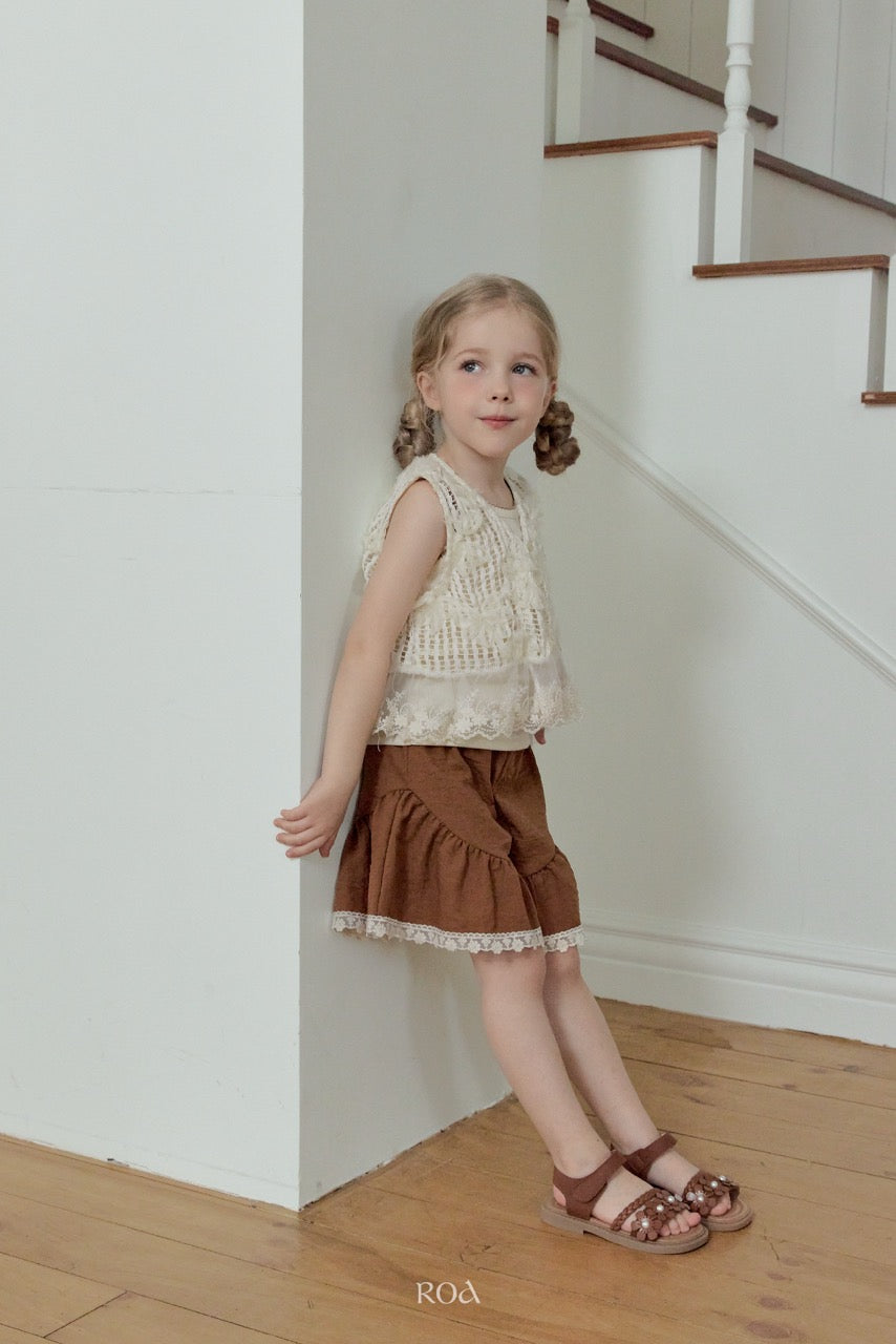 韓國童裝 26夏| RO21 Pure Lace Vest (90-120cm)