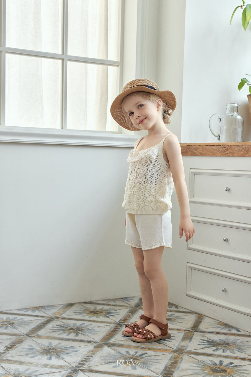 韓國童裝 26夏| RO06 Pony Knit Shorts Set (90-120cm)