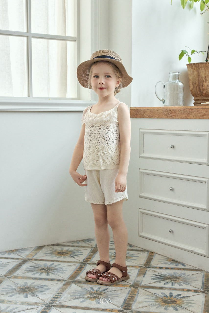 韓國童裝 26夏| RO06 Pony Knit Shorts Set (90-120cm)