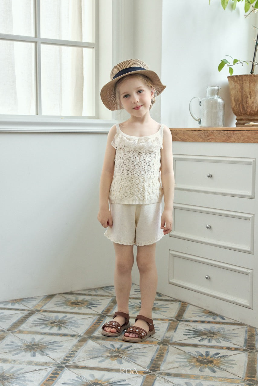 韓國童裝 26夏| RO06 Pony Knit Shorts Set (90-120cm)