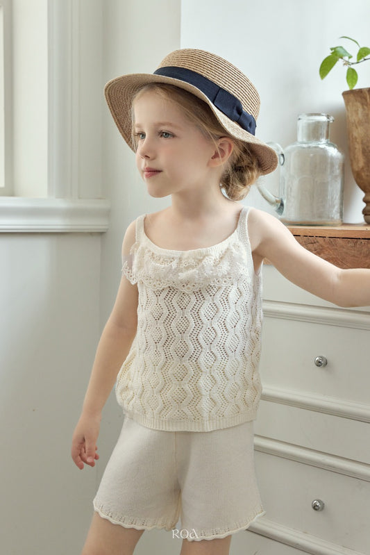 韓國童裝 26夏| RO06 Pony Knit Shorts Set (90-120cm)