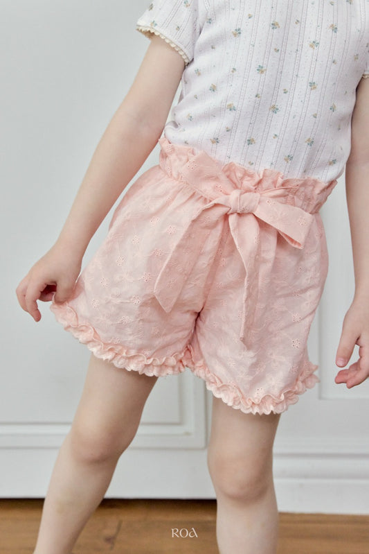 韓國童裝 26夏| RO29 Rosy Ribbon Pants (90-120cm)
