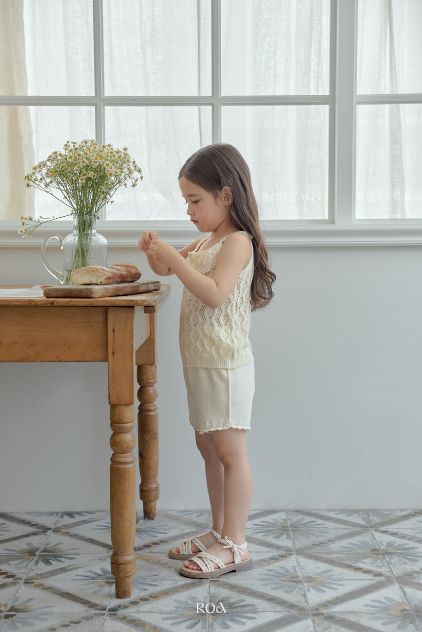 韓國童裝 26夏| RO06 Pony Knit Shorts Set (90-120cm)