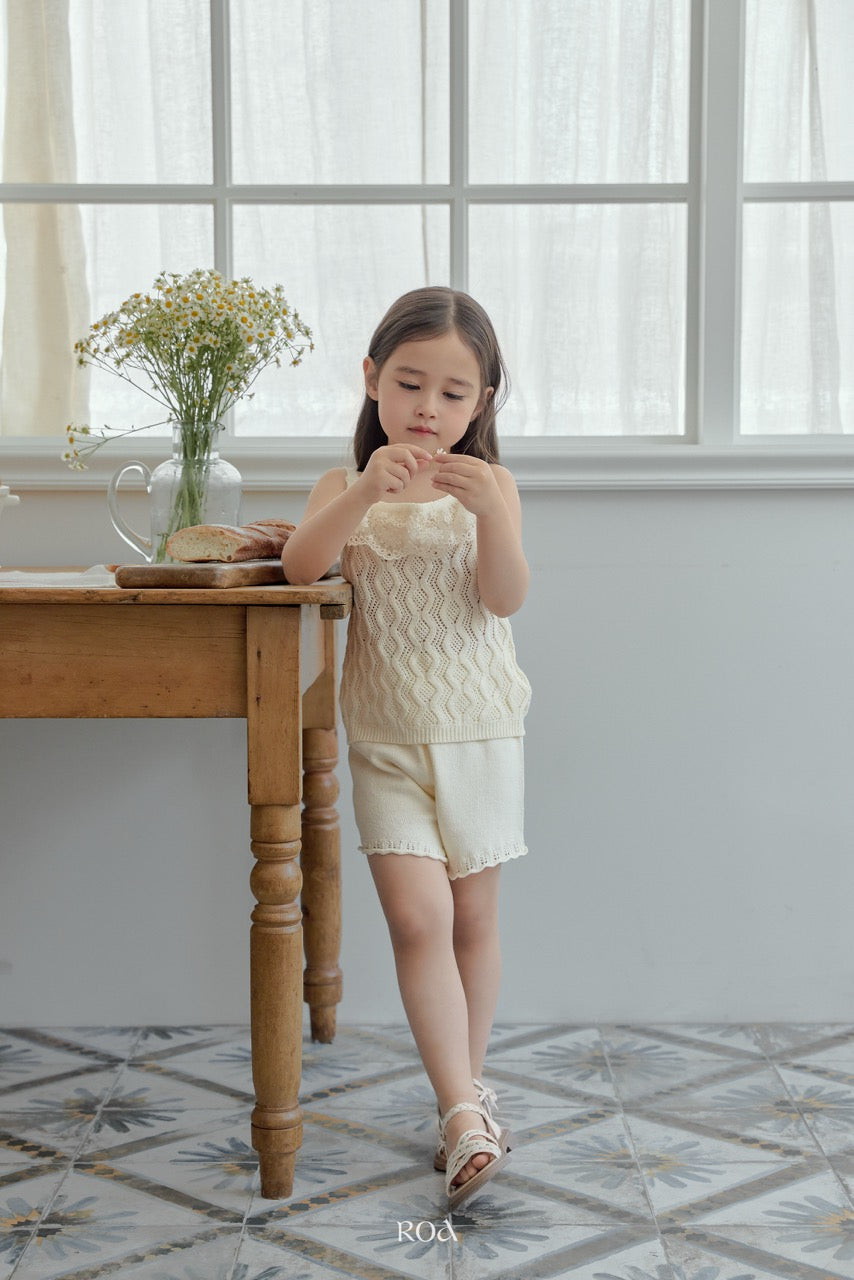 韓國童裝 26夏| RO06 Pony Knit Shorts Set (90-120cm)
