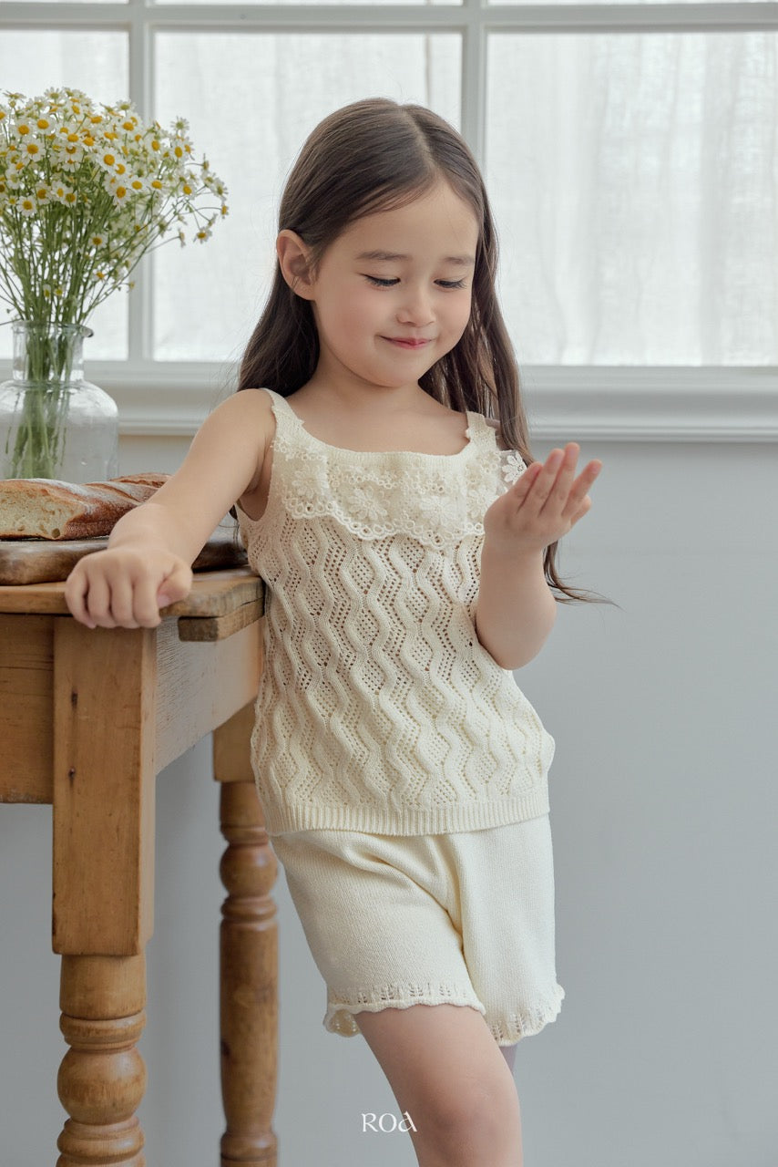韓國童裝 26夏| RO06 Pony Knit Shorts Set (90-120cm)