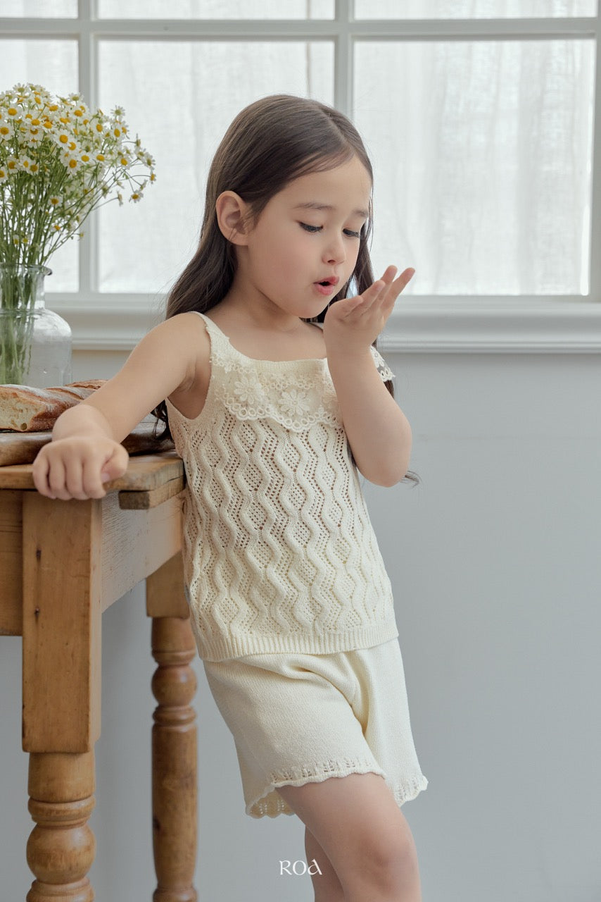 韓國童裝 26夏| RO06 Pony Knit Shorts Set (90-120cm)