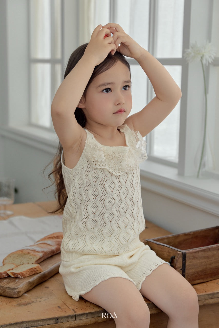 韓國童裝 26夏| RO06 Pony Knit Shorts Set (90-120cm)