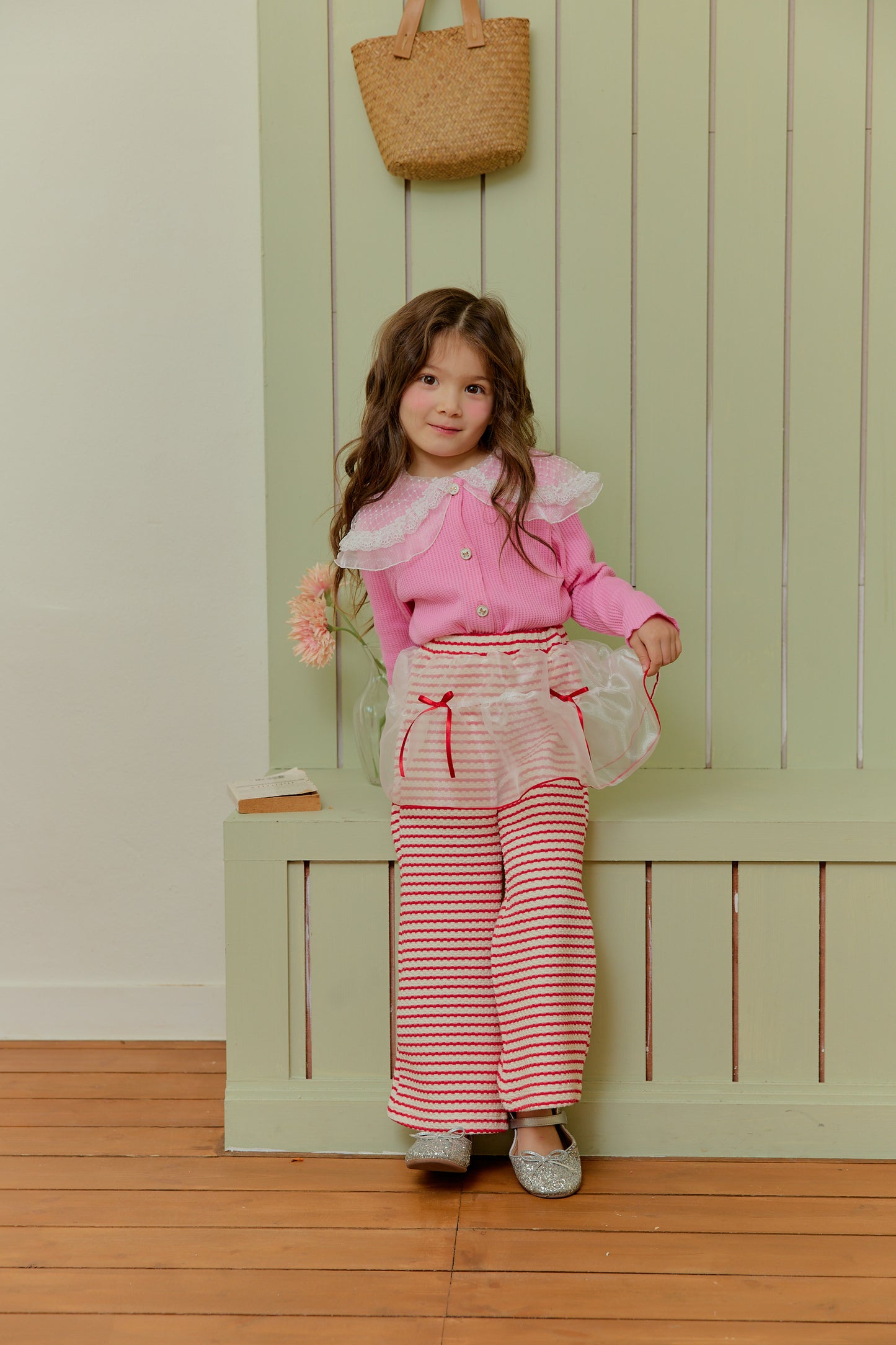 韓國童裝 26春 | SE17 蕾絲領開襟外套 (90~130cm)