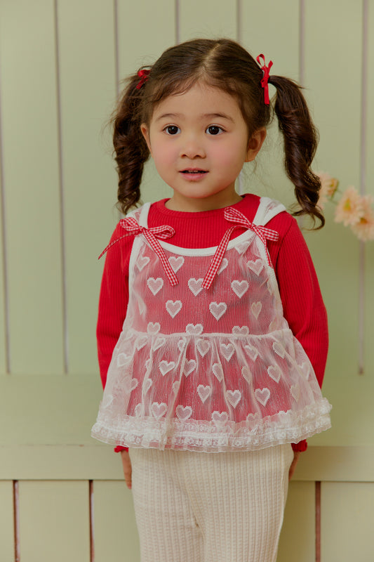 韓國童裝 26春 | SE23 茱莉安層次T (90~130cm)