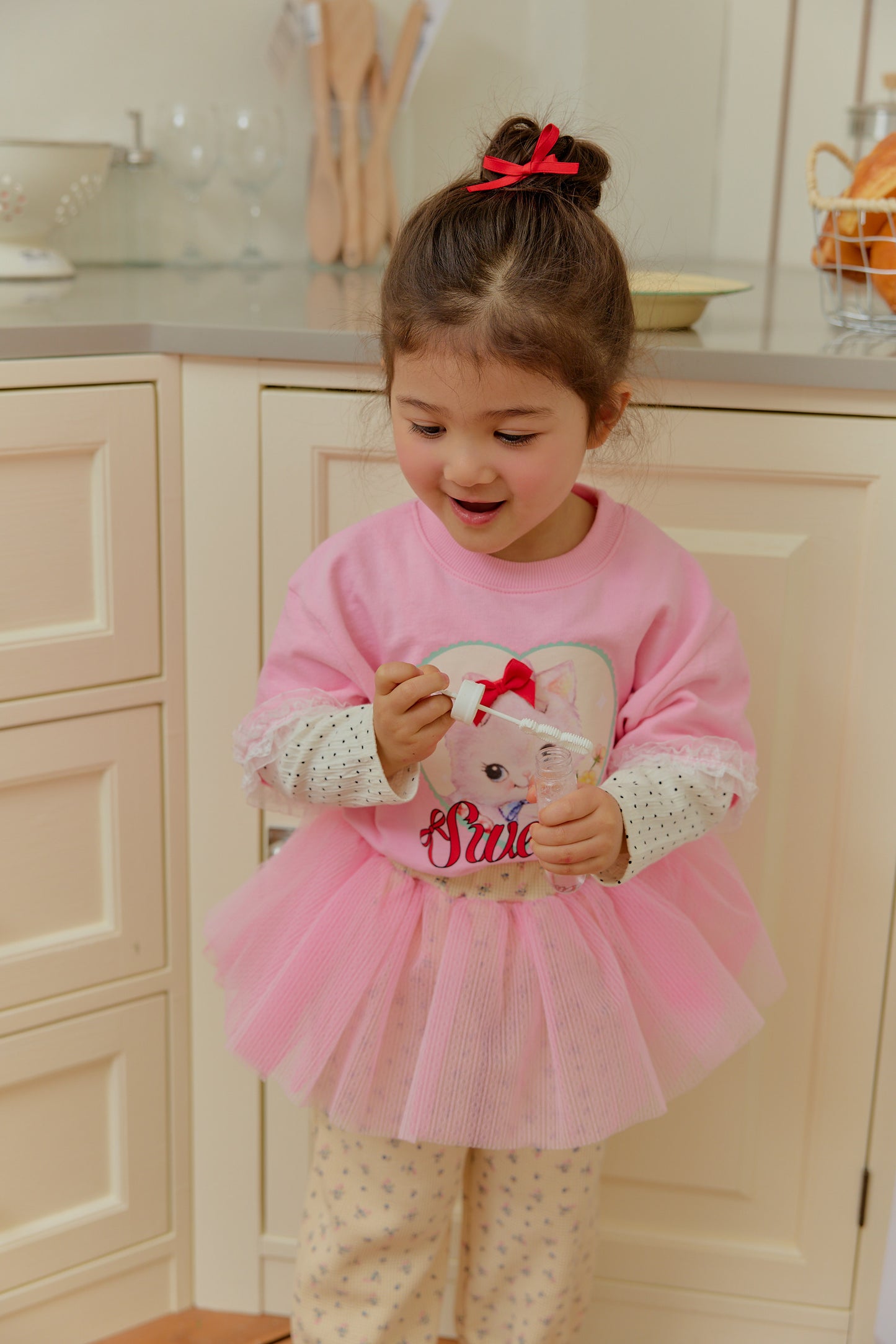 韓國童裝 26春 | SE26 Lace裙擺長褲 (90~130cm)