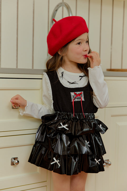 韓國童裝 26春 | SE33 蕾絲層次T (90~130cm)