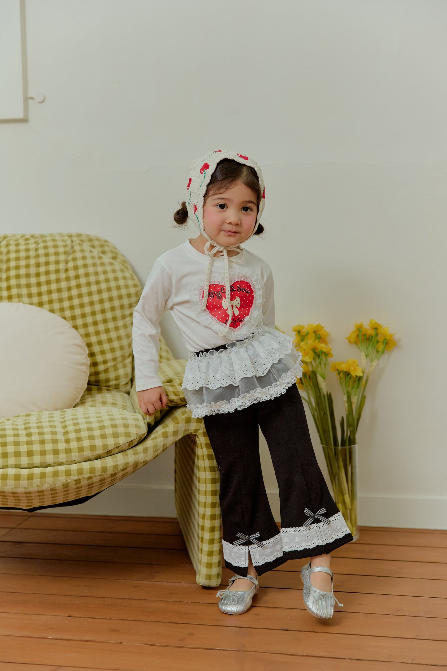 韓國童裝 26春 | SE38 鬆緊蕾絲褲 (90~130cm)