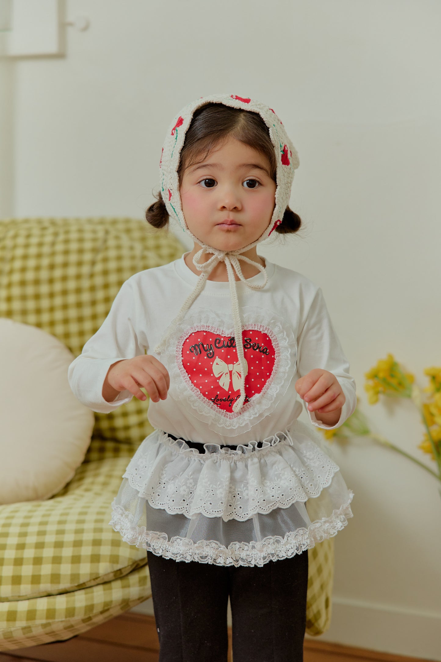 韓國童裝 26春 | SE38 鬆緊蕾絲褲 (90~130cm)