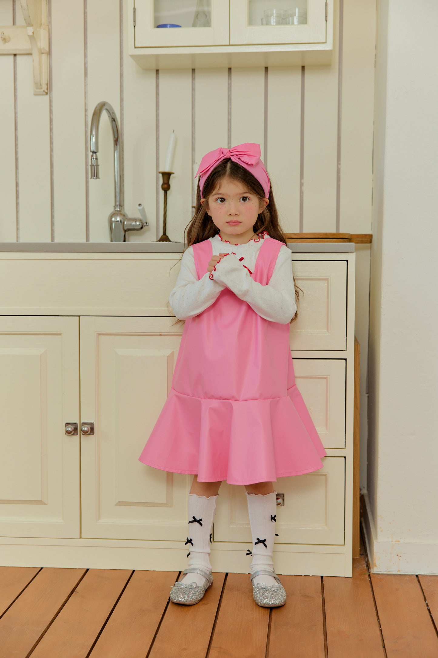 韓國童裝 26春 | SE39 洋紅連身裙 (90~130cm)