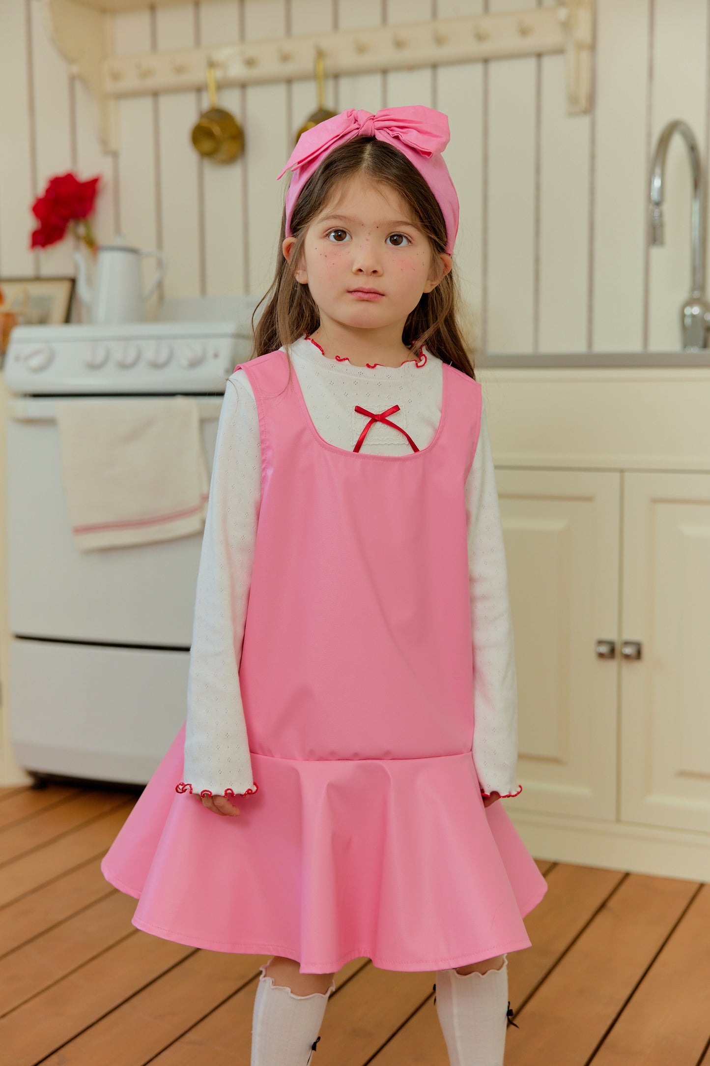 韓國童裝 26春 | SE39 洋紅連身裙 (90~130cm)