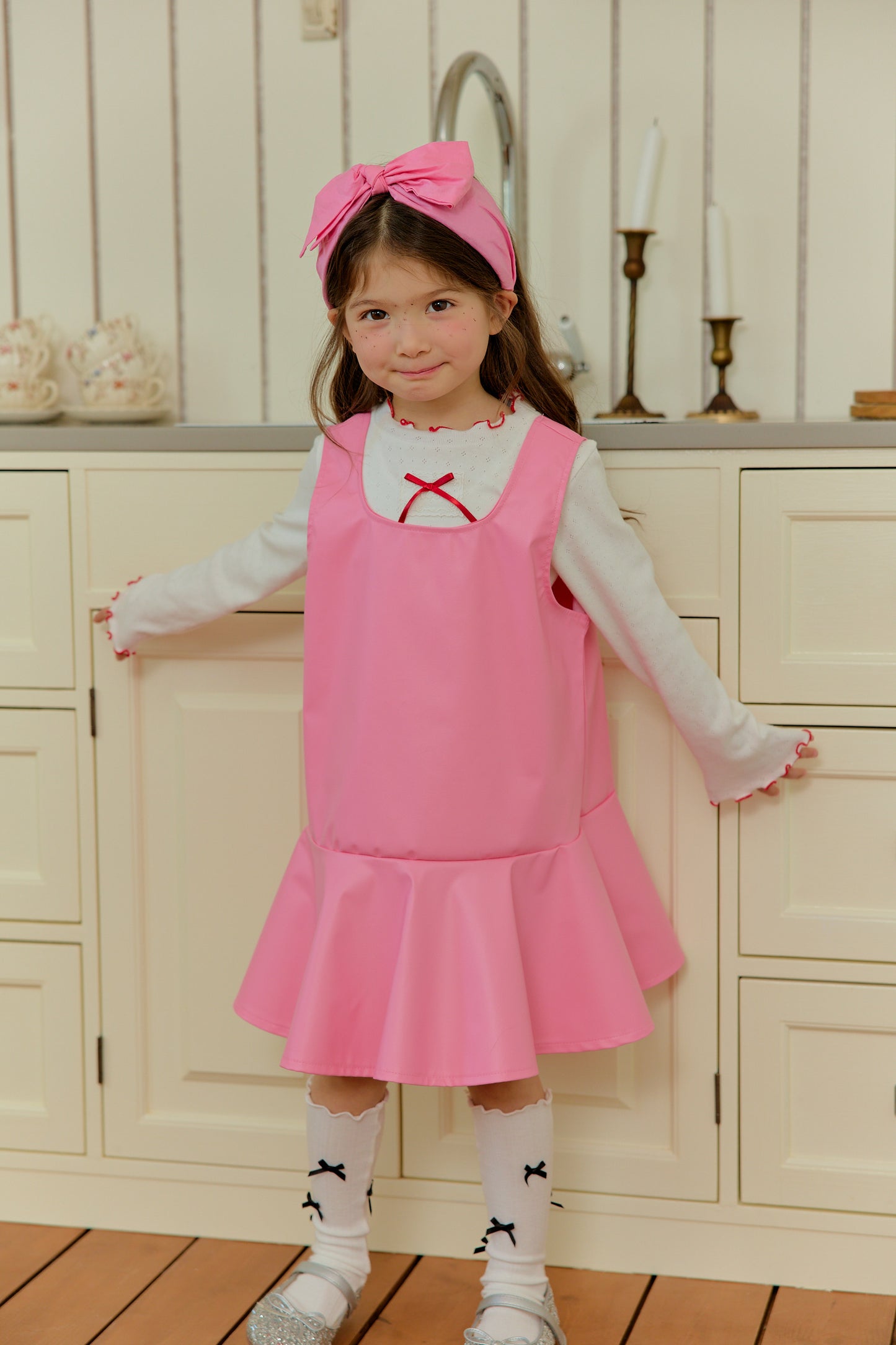 韓國童裝 26春 | SE20 蝴蝶結羅紋T (90~130cm)