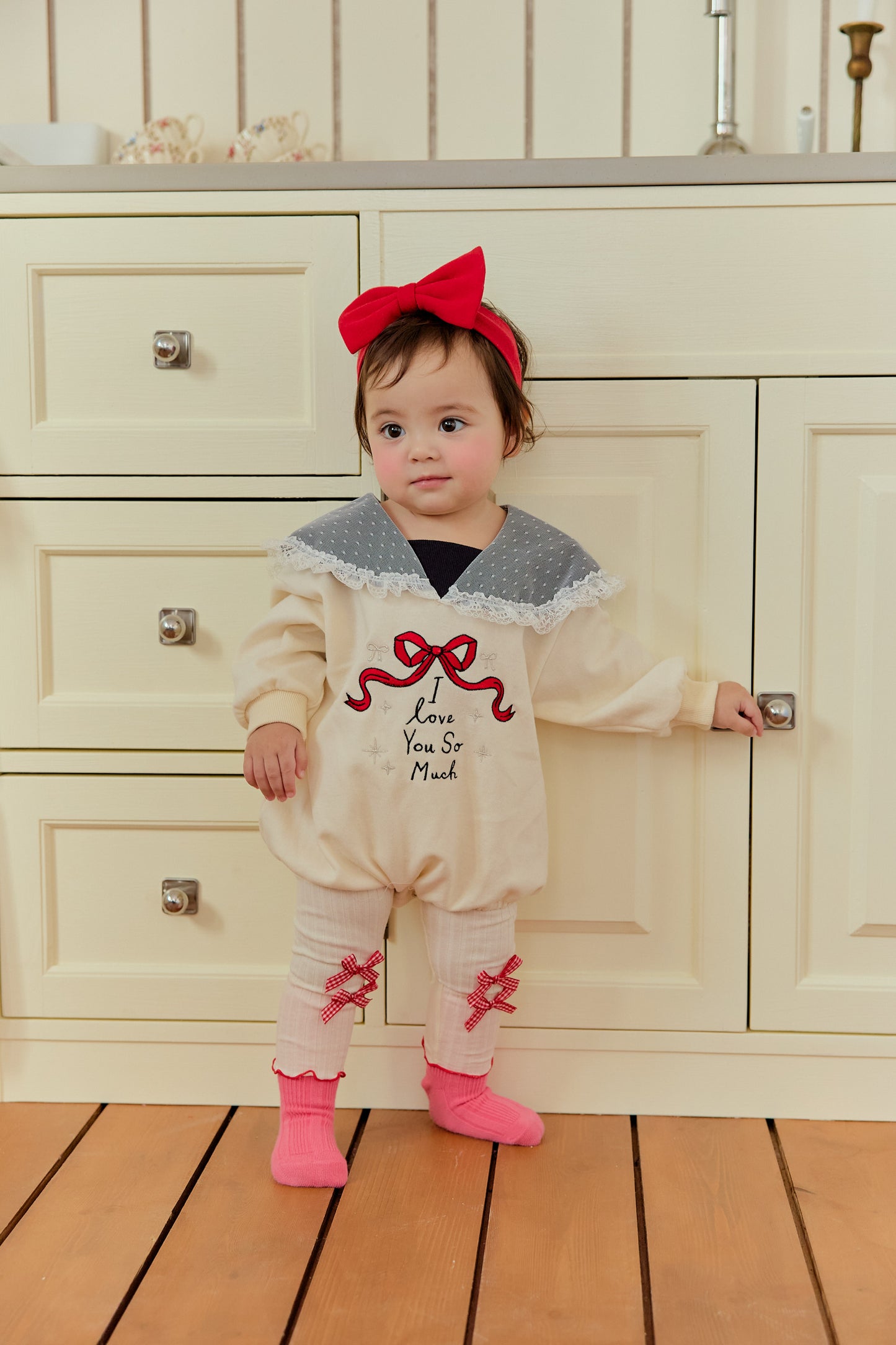 韓國童裝 26春 | SE15 水手領包屁衣 (70~90cm)