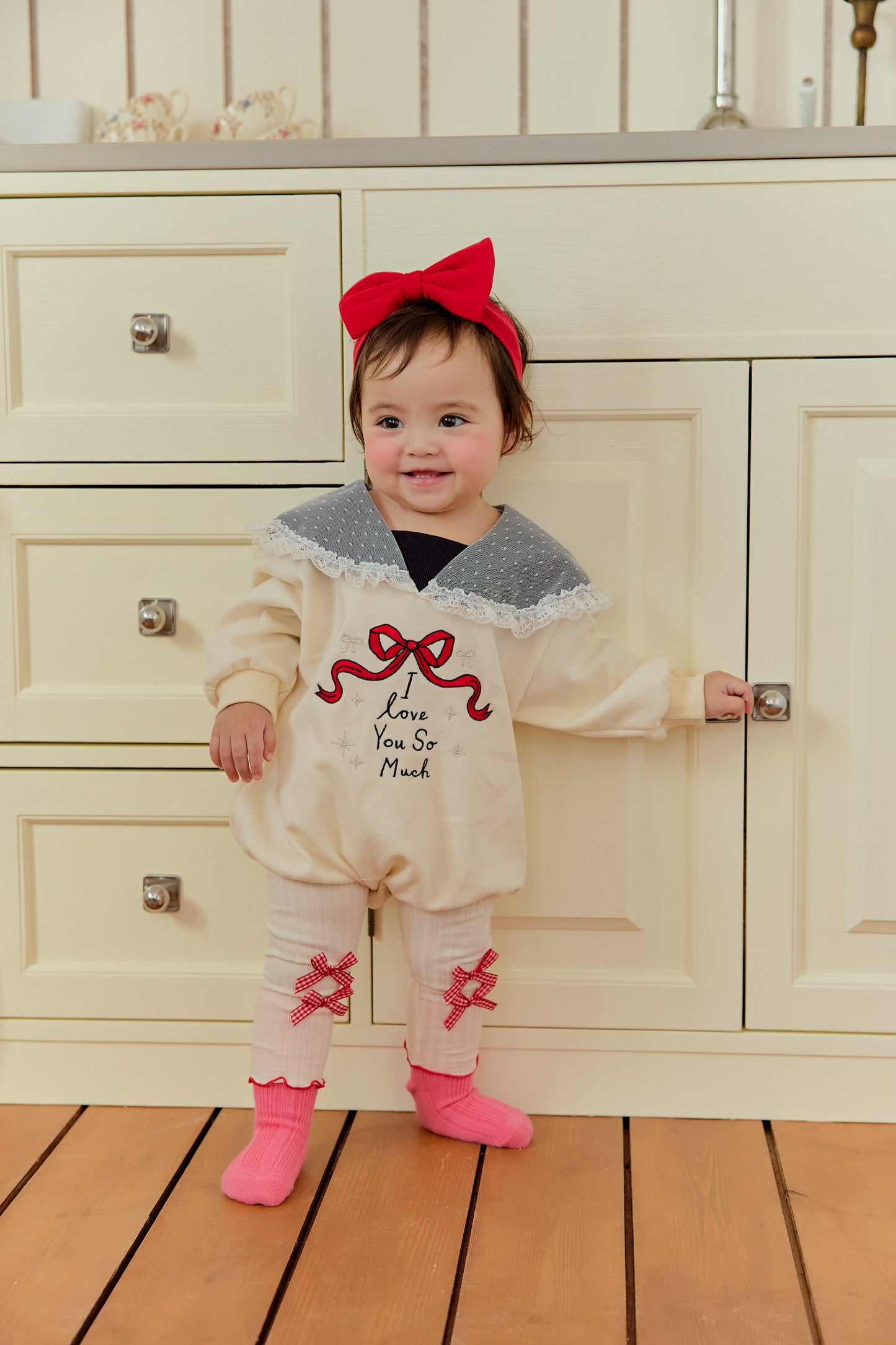 韓國童裝 26春 | SE15 水手領包屁衣 (70~90cm)