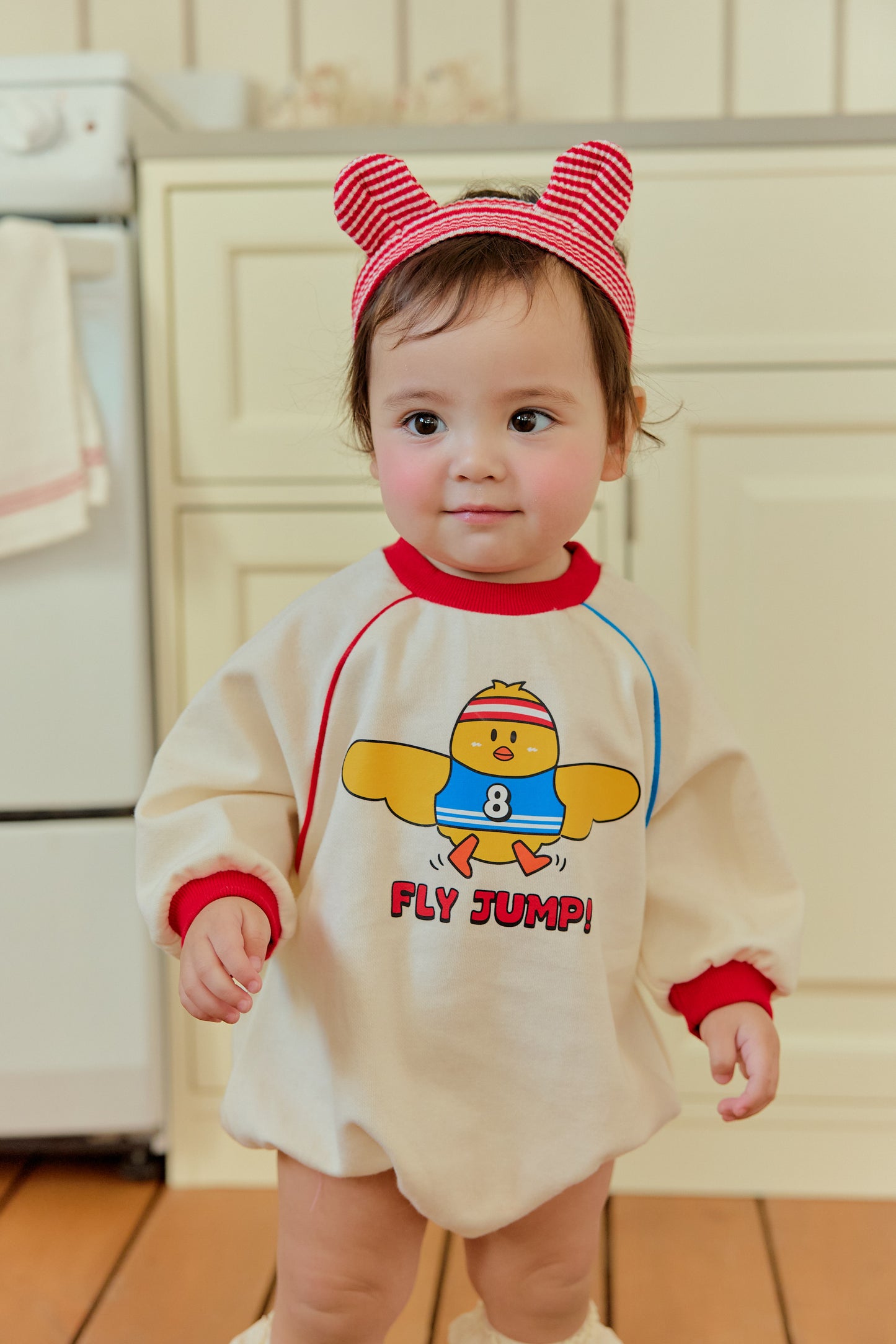 韓國童裝 26春 | SE04 小雞Baby  Suit 連髮套裝 (70~90cm)