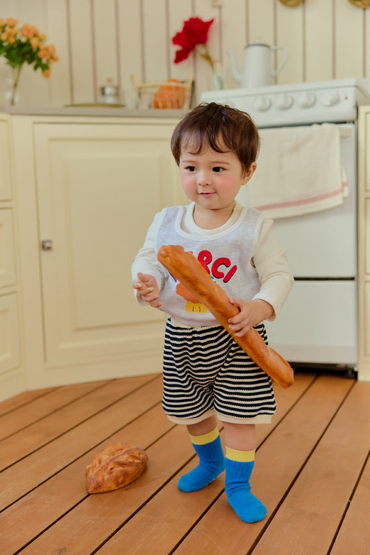 韓國童裝 26春 | SE10 Vest假兩件上下套裝 (70~100cm)