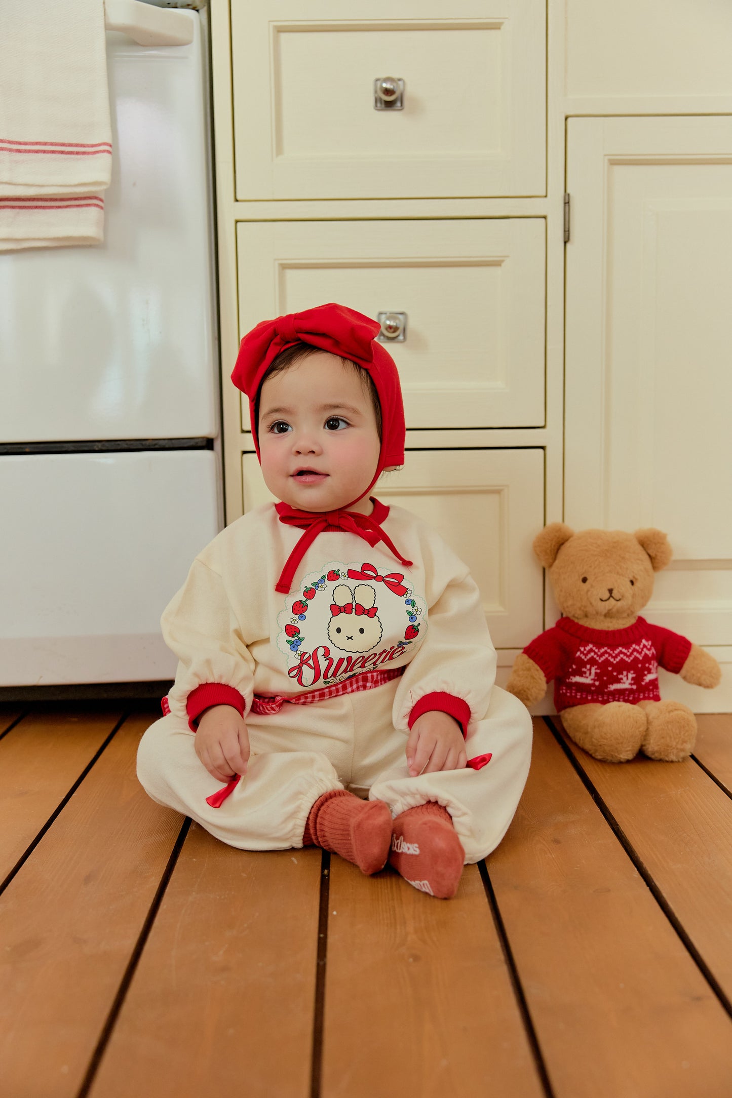 韓國童裝 26春 | SE06 格紋荷葉邊套裝 (70~100cm)