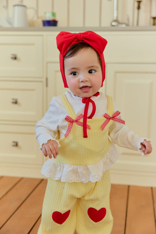 韓國童裝 26春 | SE08 愛心Ribbon套裝 (70~100cm)