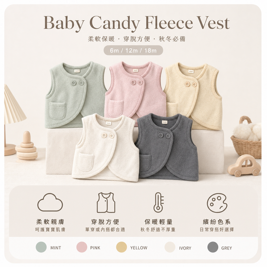 26FW| BABY Candy Fleece Vest 背心