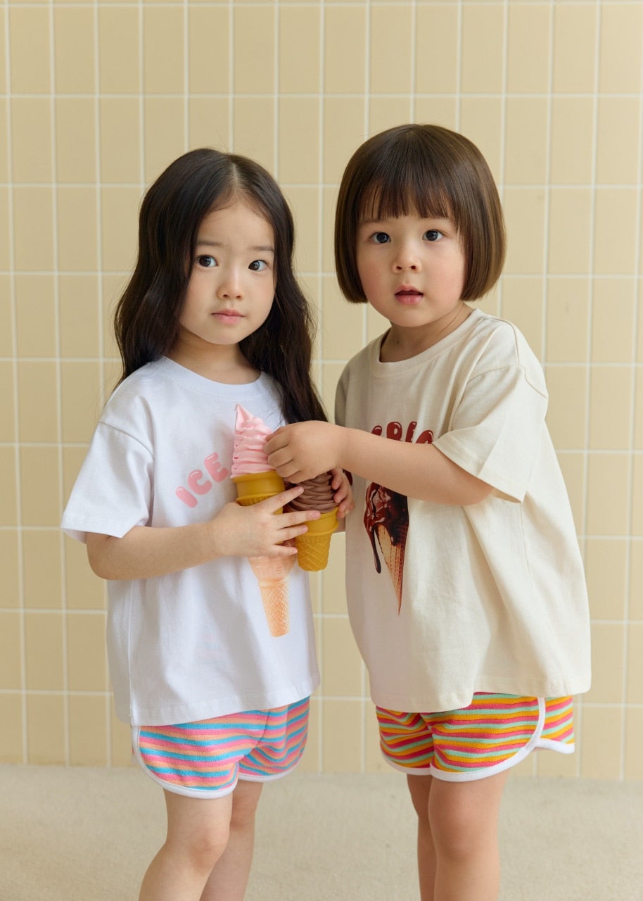 韓國童裝 26夏| DD23 Ice Cream Short Sleeve Tee (75-140cm)