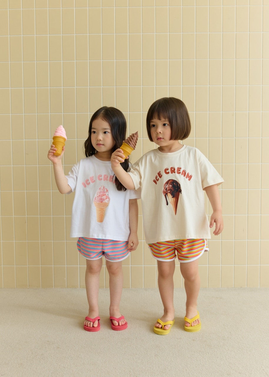 韓國童裝 26夏| DD23 Ice Cream Short Sleeve Tee (75-140cm)