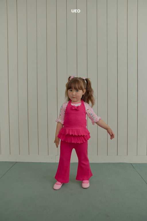 韓國童裝 26秋| UE16 Sweety Frill Bootcut Pants 長褲 (90-130)