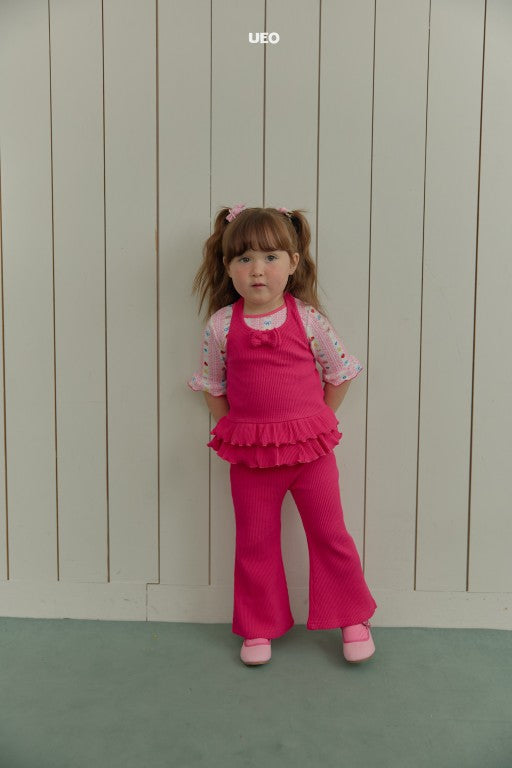 韓國童裝 26秋| UE16 Sweety Frill Bootcut Pants 長褲 (90-130)