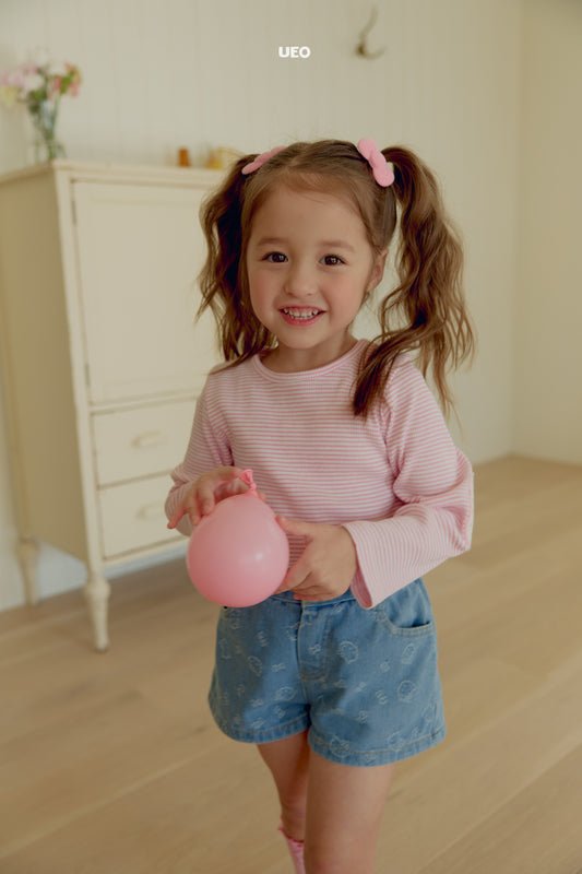 韓國童裝 26春 |  UE27 Flower Bread Rice Cake T-Shirt (90-125cm)