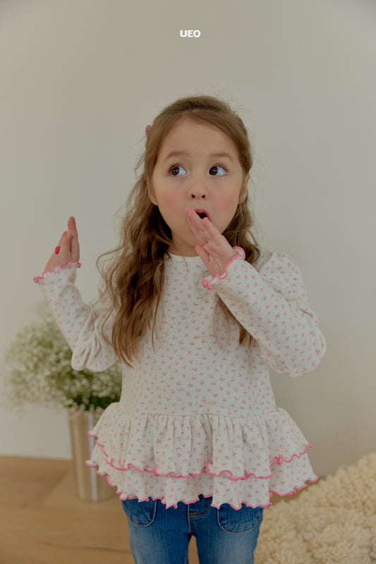 韓國童裝 26春 |  UE25 Spring Frill T-Shirt (90-125cm)